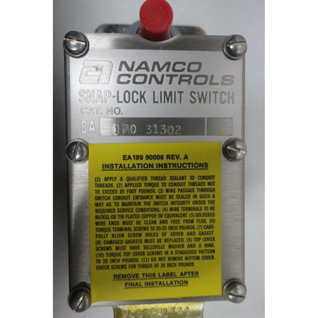 Namco SnapLock Limit Switch EA170-31302